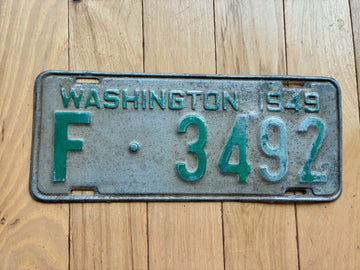 1949 Washington State License Plate