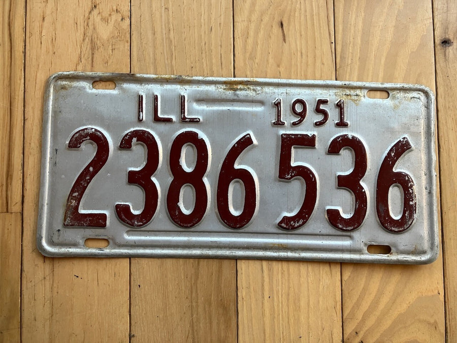 1951 Illinois License Plate
