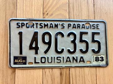 1983 Louisiana License Plate