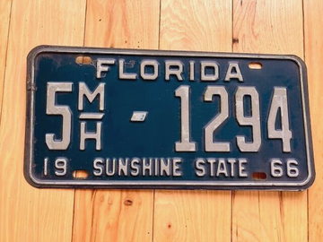 1966 Florida License Plate
