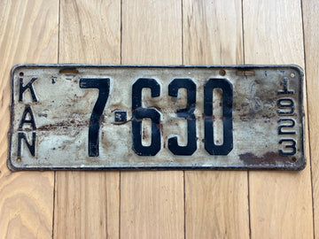 1923 Kansas License Plate