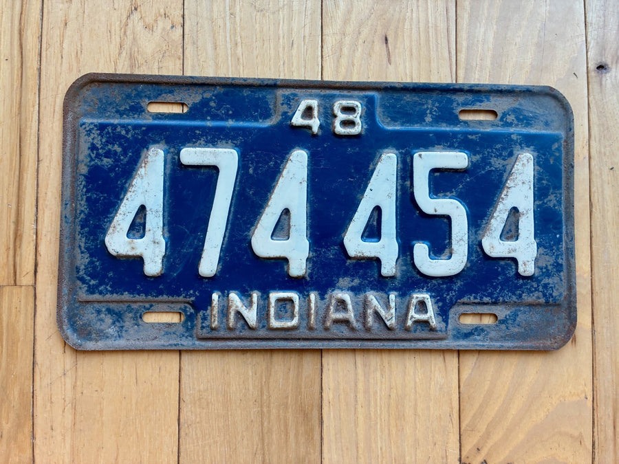 1948 Indiana License Plate