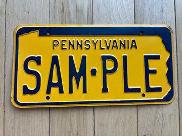 1965 Pennsylvania Sample License Plate