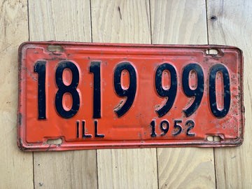 1952 Illinois License Plate