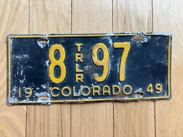 1949 Colorado Trailer License Plate