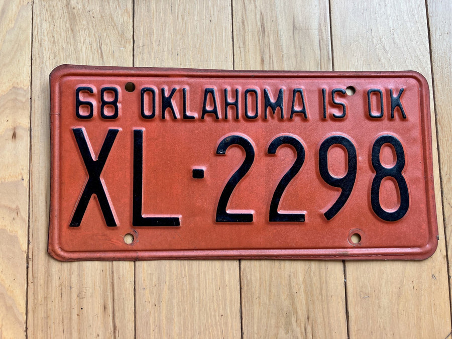 1968 Oklahoma License Plate