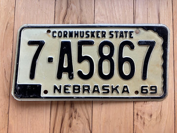 1969 Nebraska License Plate
