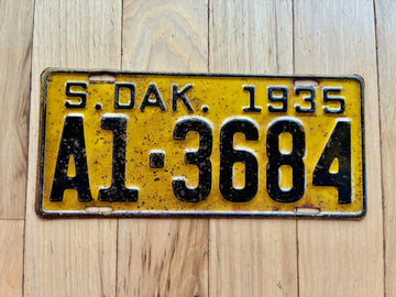1935 South Dakota License Plate