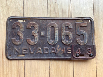 1943 Nevada License Plate