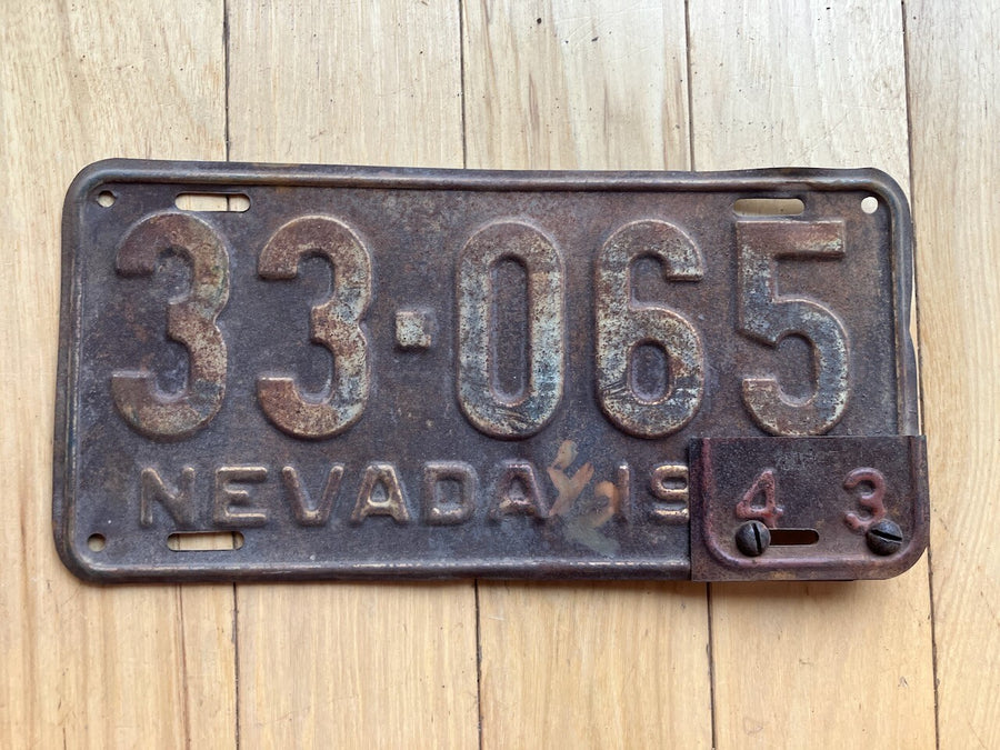 1943 Nevada License Plate