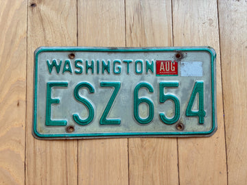 1968 to 1986 Washington State License Plate - Check With DOL First For YOM