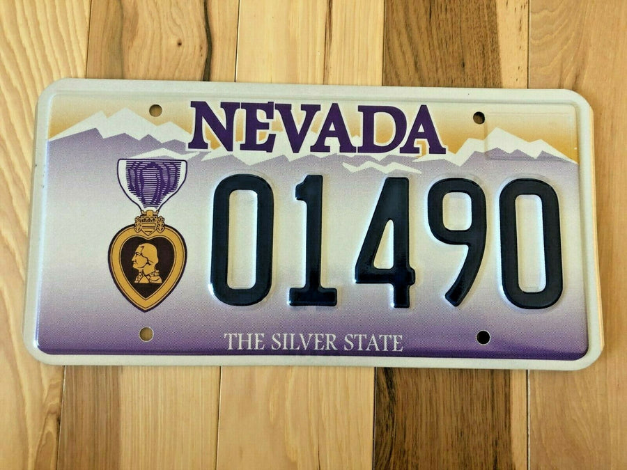 Nevada Purple Heart License Plate
