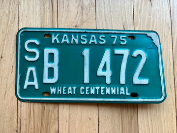 1975 Kansas License Plate