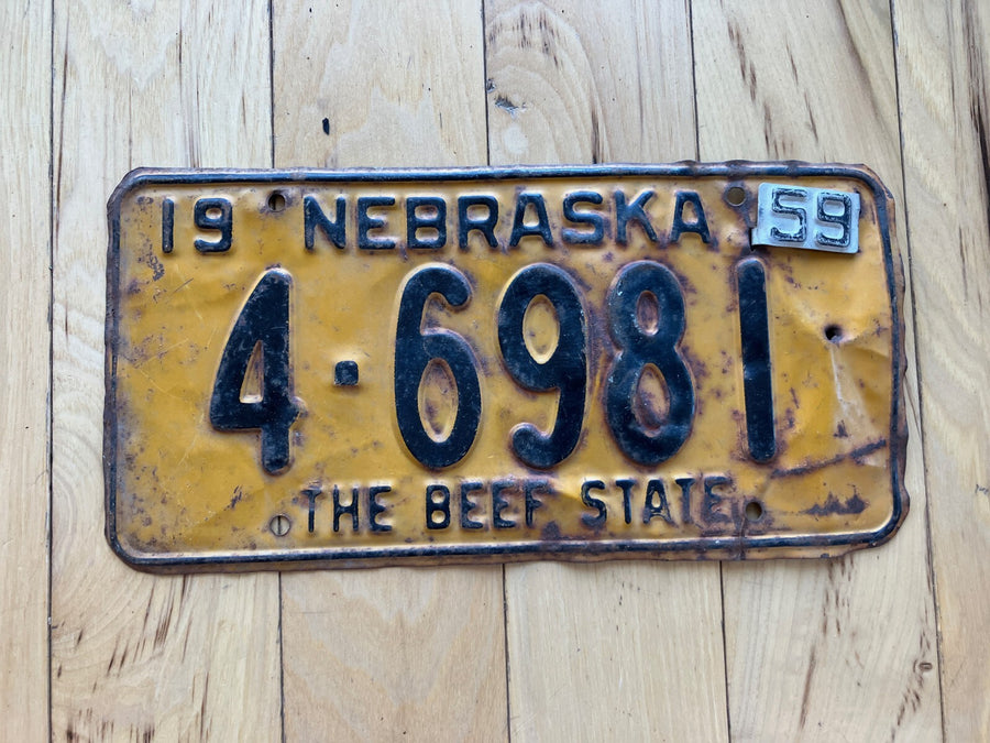 1959 Nebraska License Plate