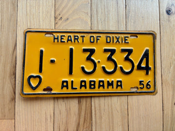 1956 Alabama License Plate
