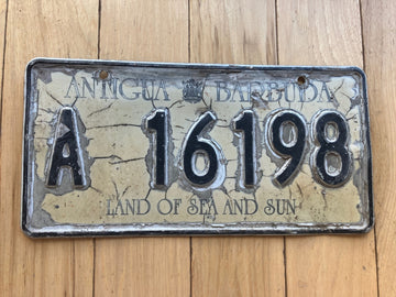 2000 Antigua & Barbuda Passenger License Plate