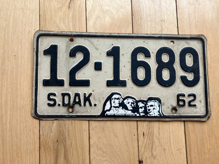 1962 South Dakota License Plate