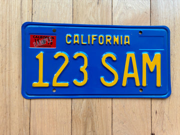 1973 California Sample License Plate