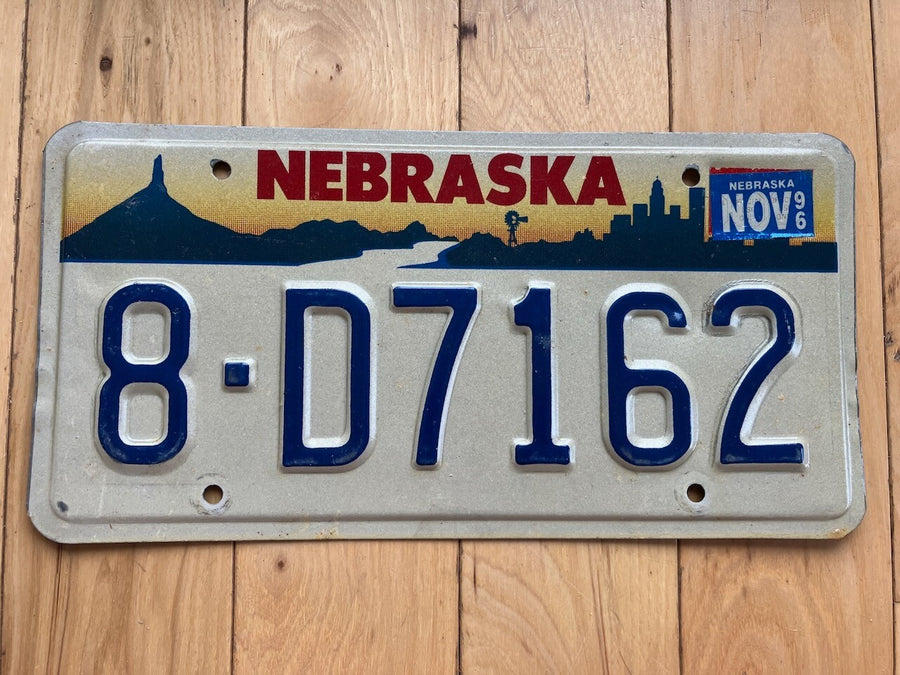 1996 Nebraska License Plate