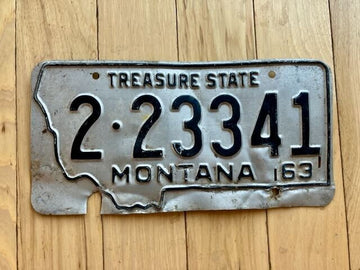 1963 Montana License Plate