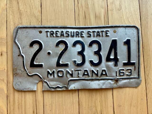 1963 Montana License Plate