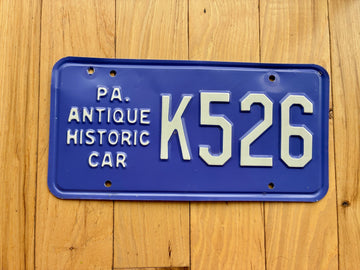 1970s 1980s Pennsylvania Antique Vehicle License Plate