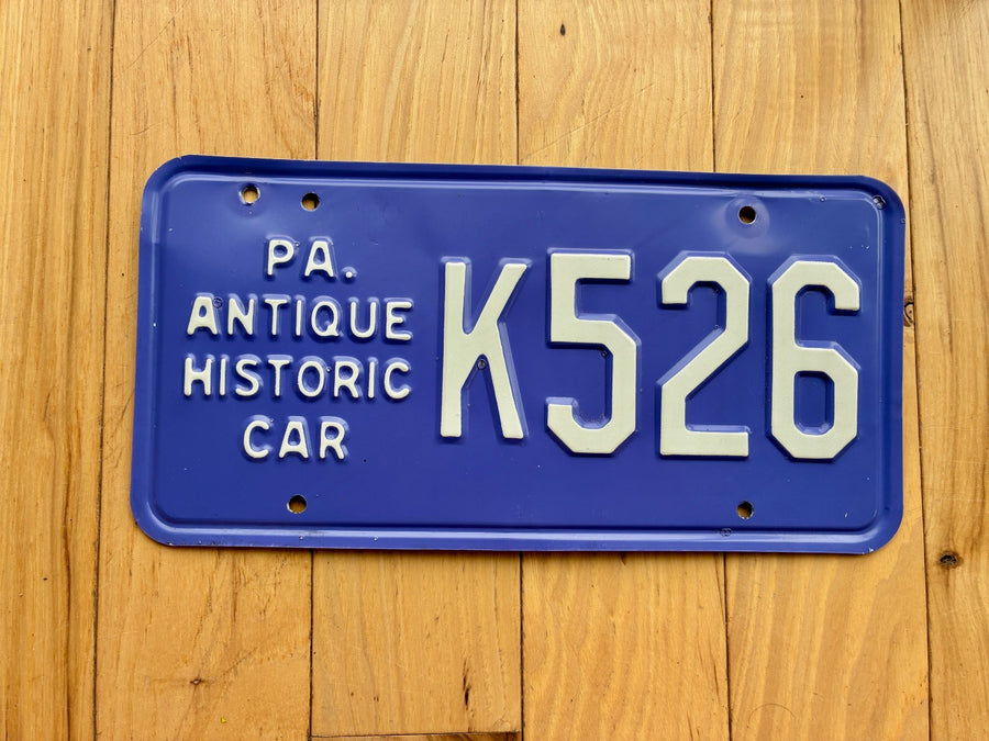 1970s 1980s Pennsylvania Antique Vehicle License Plate