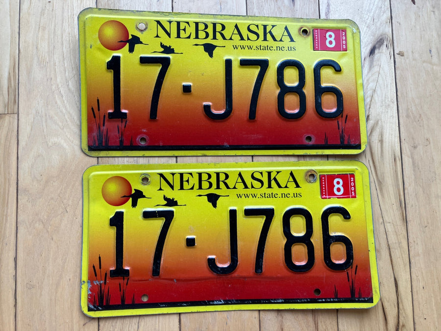 Pair Of 2005 Nebraska License Plates