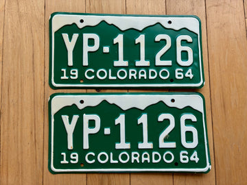 Pair of 1964 Colorado License Plates
