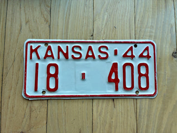 1944 Kansas License Plate