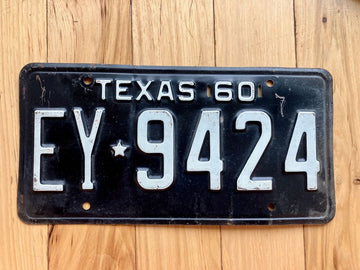 1960 Texas License Plate