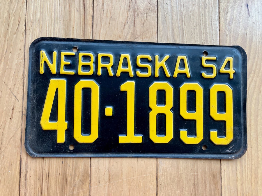 1954 Nebraska License Plate
