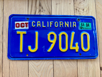 1984 California License Plate