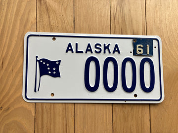 1961 Alaska Sample License Plate