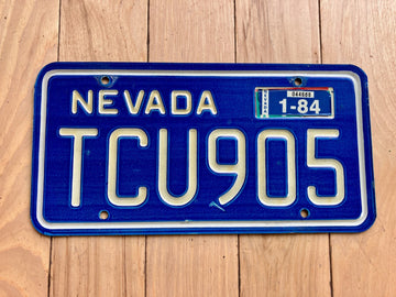1984 Nevada License Plate