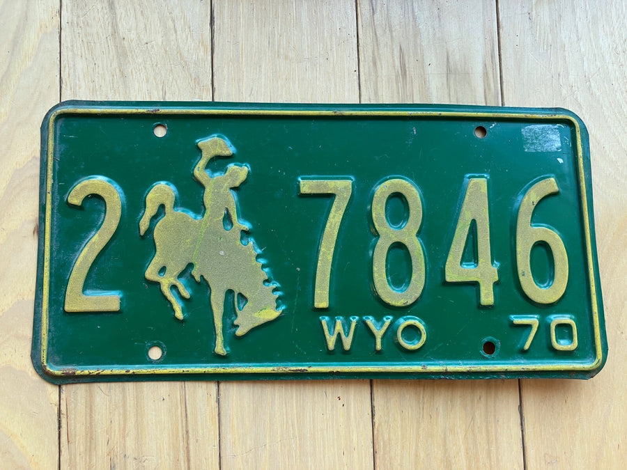 1970 Wyoming License Plate