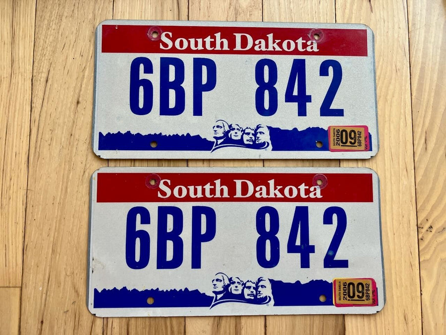 Pair Of 2006 South Dakota License Plates