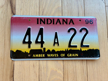 1996 Indiana License Plate