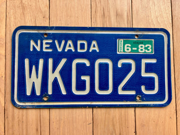 1983 Nevada License Plate