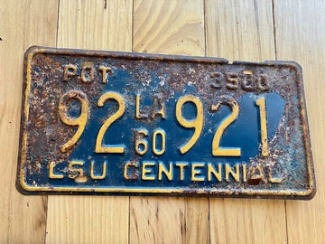1960 Louisiana License Plate 