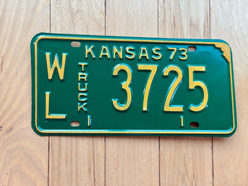 1973 Kansas Truck License Plate