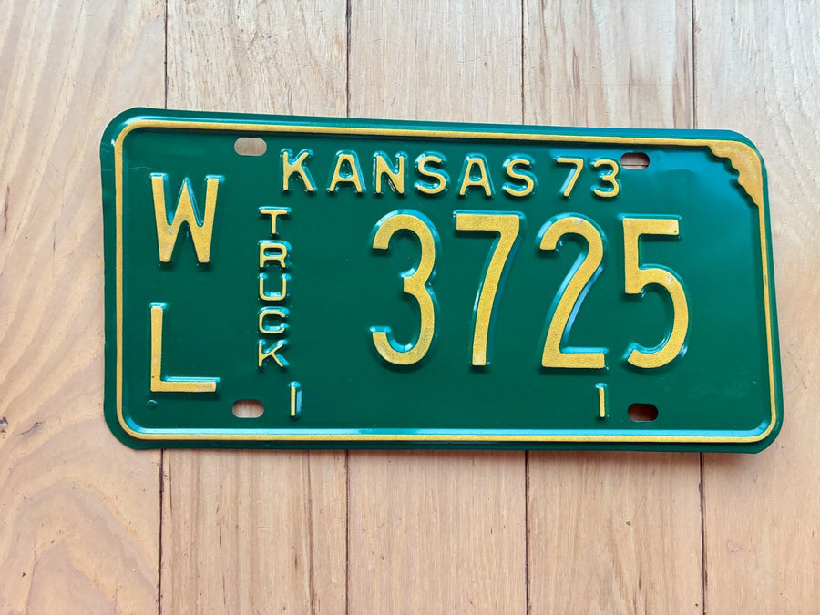 1973 Kansas Truck License Plate