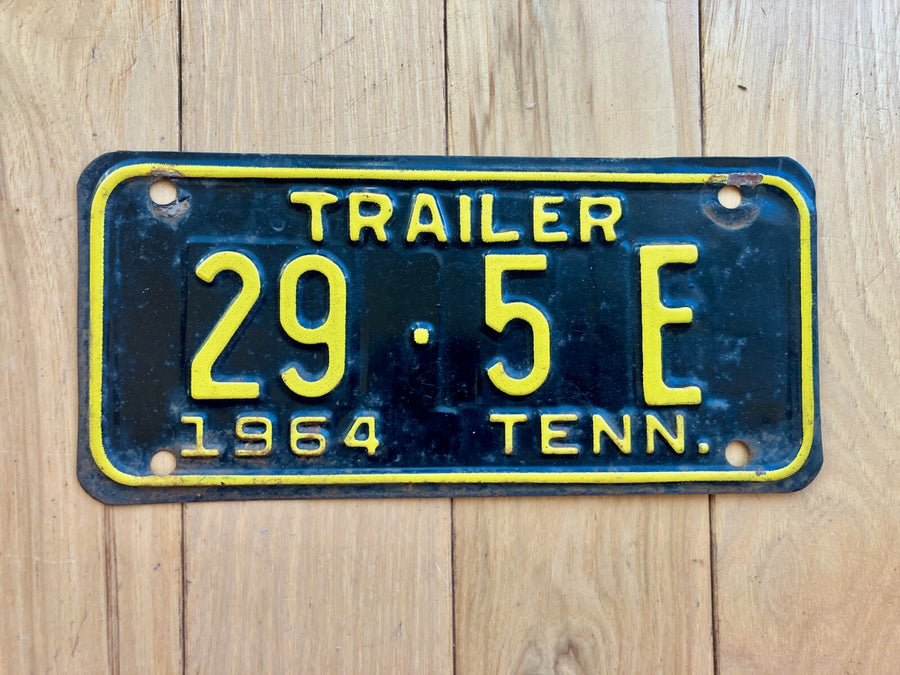 1964 Tennessee Trailer License Plate