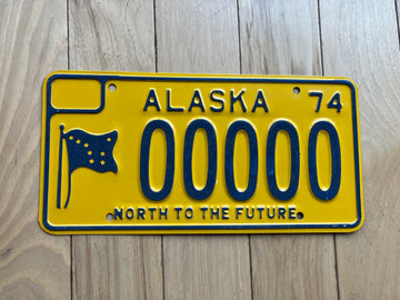1974 Alaska Sample License Plate