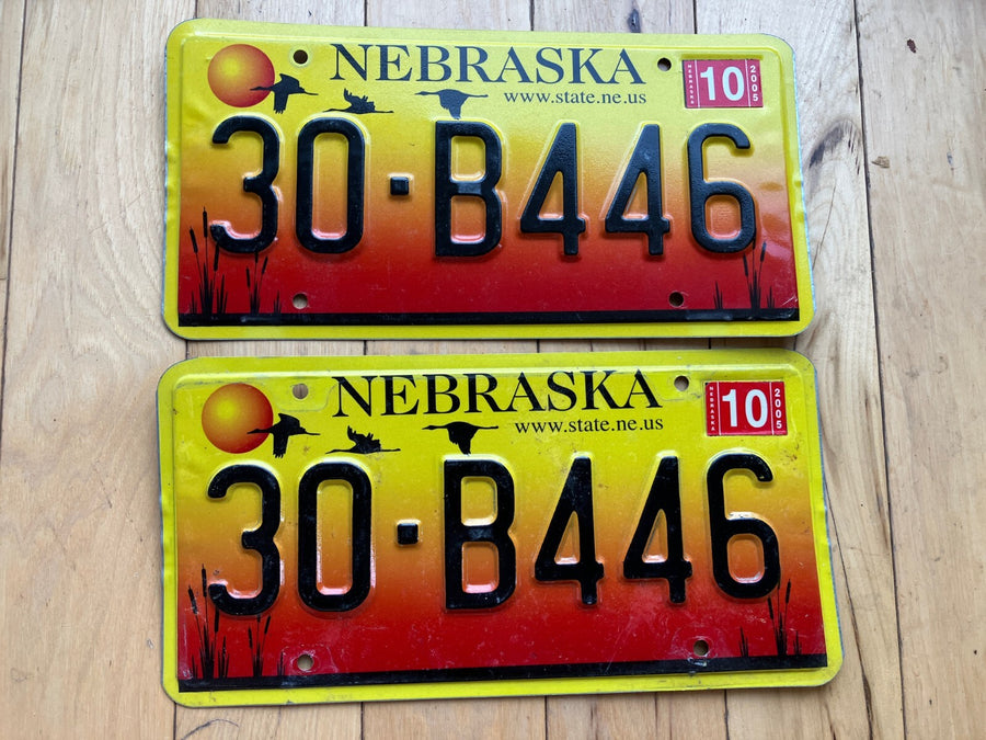Pair Of 2005 Nebraska License Plates
