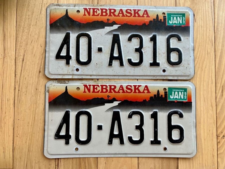 Pair of 1999 Nebraska License Plates