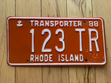 1988 Rhode Island Transporter License Plate