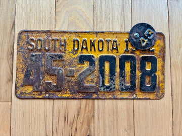 1943 South Dakota License Plate