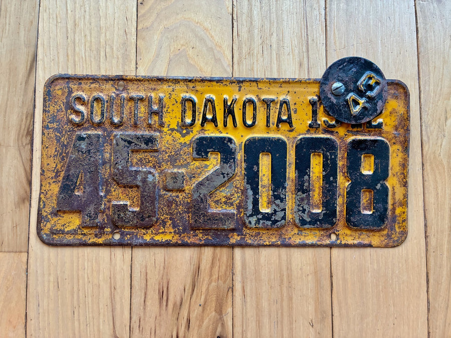 1943 South Dakota License Plate