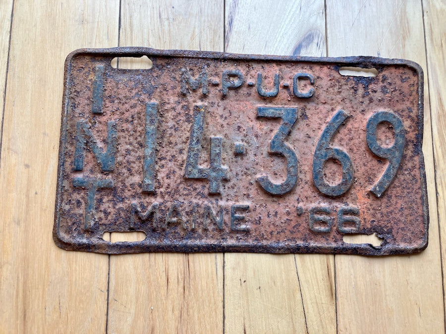 1966 Maine MPUC Interstate License Plate